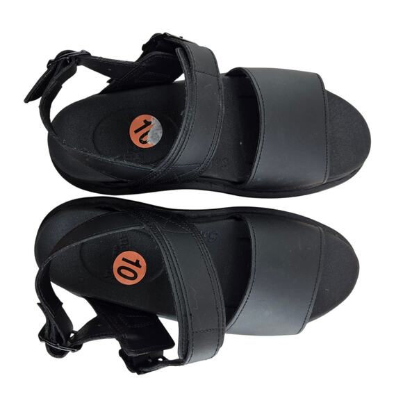 Dr Martens Voss Platform Sandals Womens 6 Black Leather Slingback Chunky Rock - Picture 7 of 11